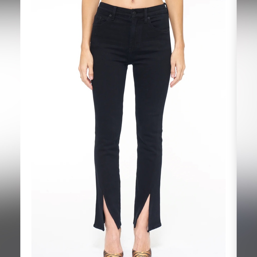 Pistola Teagan High Rise Vented Straight in Dark Vinyl 28